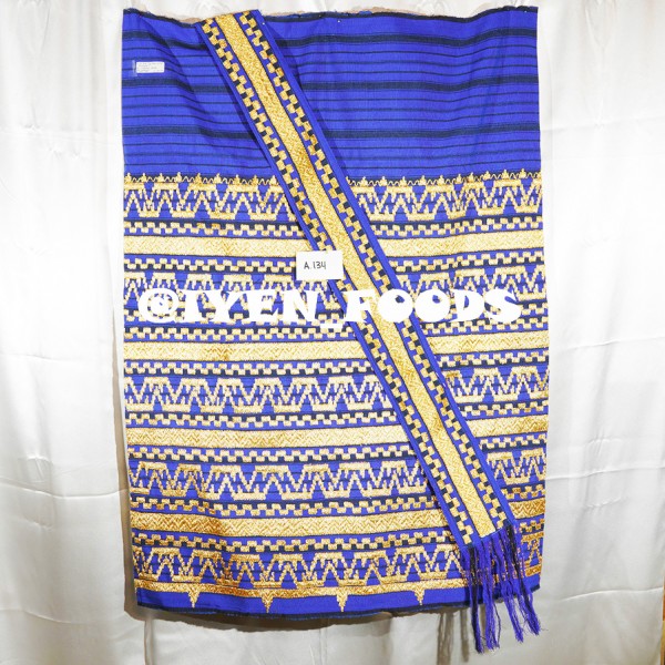 A134 KAIN TAPIS ABUNG MOTIF KERANGKA BAHAN BIRU